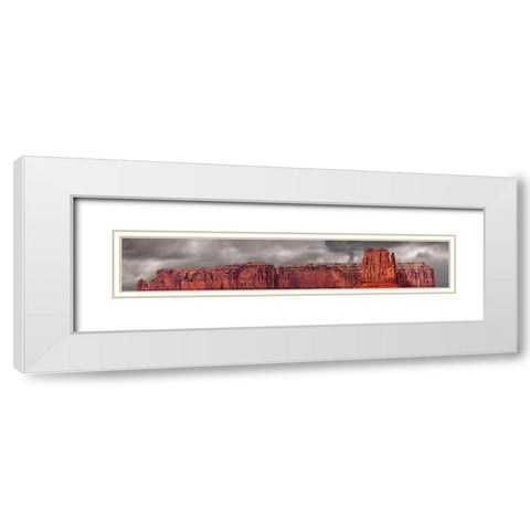 Moab Pano White Modern Wood Framed Art Print with Double Matting by Stalowy, John