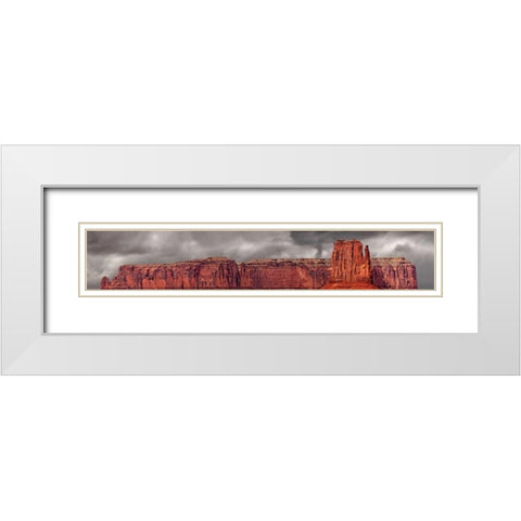 Moab Pano White Modern Wood Framed Art Print with Double Matting by Stalowy, John