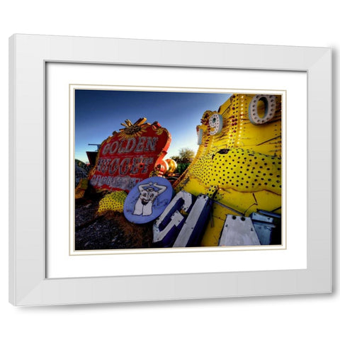 Golden Nugget White Modern Wood Framed Art Print with Double Matting by Stalowy, John