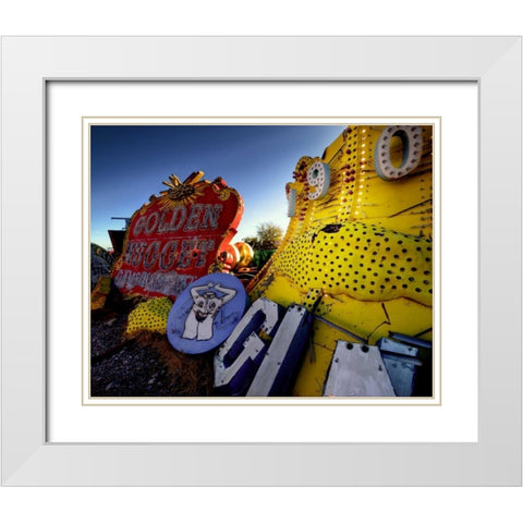 Golden Nugget White Modern Wood Framed Art Print with Double Matting by Stalowy, John