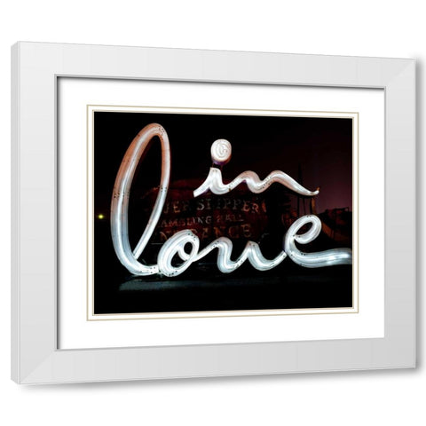 In Love White Modern Wood Framed Art Print with Double Matting by Stalowy, John