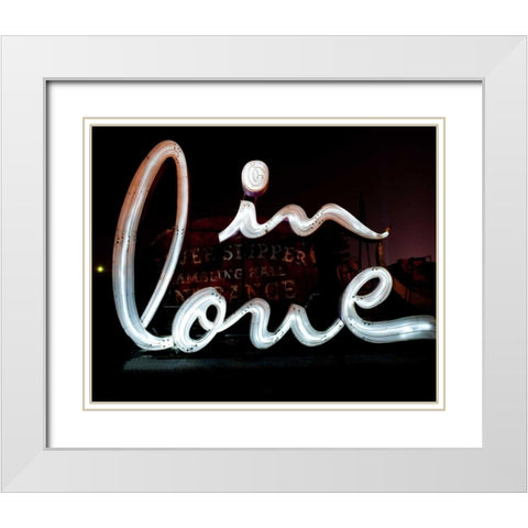 In Love White Modern Wood Framed Art Print with Double Matting by Stalowy, John