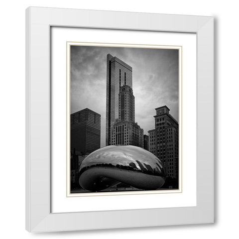 The Bean White Modern Wood Framed Art Print with Double Matting by Stalowy, John