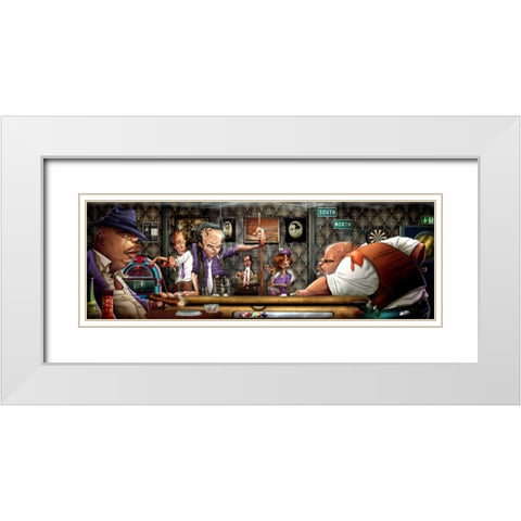 Gangs White Modern Wood Framed Art Print with Double Matting by Alvez, A. - Perez, A.