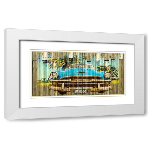 Sabor White Modern Wood Framed Art Print with Double Matting by Sola, Bresso