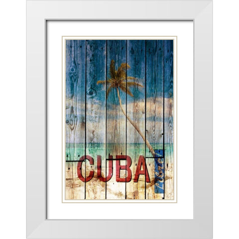 Cuba Libre White Modern Wood Framed Art Print with Double Matting by Sola, Bresso