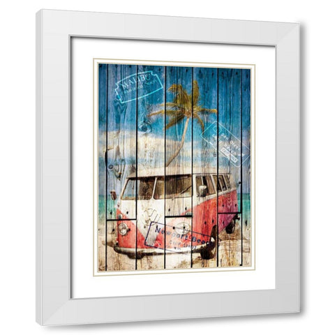 The Van White Modern Wood Framed Art Print with Double Matting by Sola, Bresso