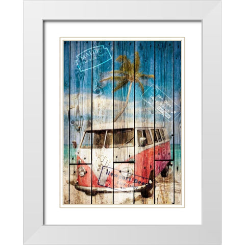 The Van White Modern Wood Framed Art Print with Double Matting by Sola, Bresso