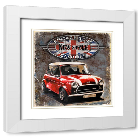 Car Vintage Soul White Modern Wood Framed Art Print with Double Matting by Sola, Bresso