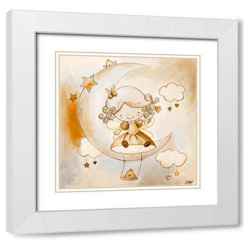 Fairy White Modern Wood Framed Art Print with Double Matting by Vicedo, Diana