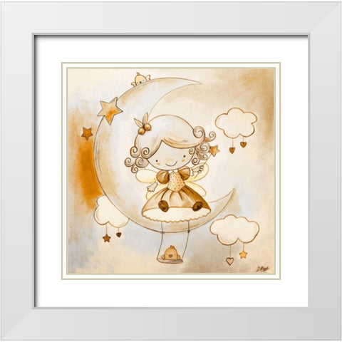 Fairy White Modern Wood Framed Art Print with Double Matting by Vicedo, Diana
