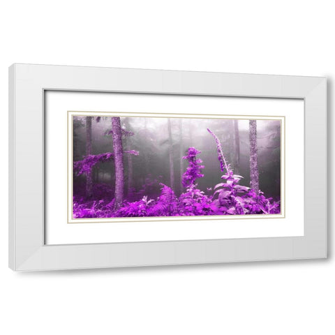 Lilac forest 810 White Modern Wood Framed Art Print with Double Matting by Palacios, J.A.