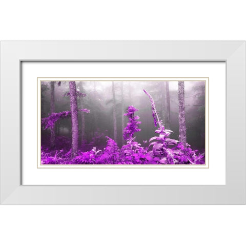 Lilac forest 810 White Modern Wood Framed Art Print with Double Matting by Palacios, J.A.