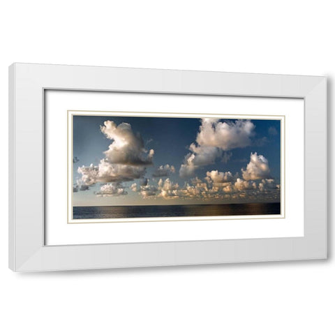 Sea 816 White Modern Wood Framed Art Print with Double Matting by Palacios, J.A.