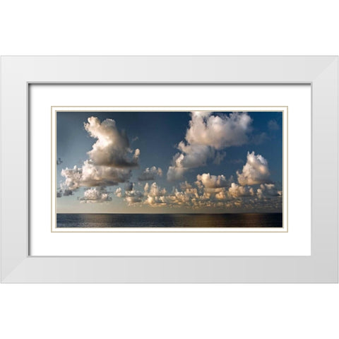 Sea 816 White Modern Wood Framed Art Print with Double Matting by Palacios, J.A.
