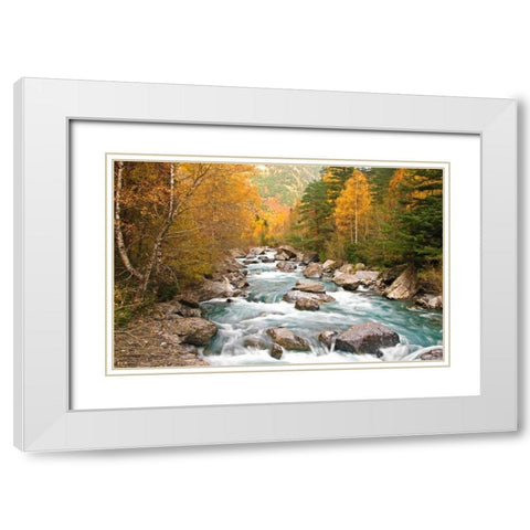 Wild river 830 White Modern Wood Framed Art Print with Double Matting by Palacios, J.A.