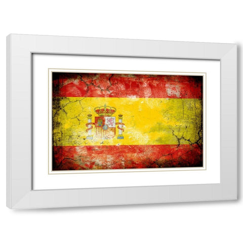 Spain 1 White Modern Wood Framed Art Print with Double Matting by Robins, John H.