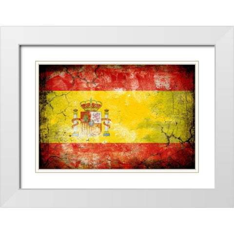 Spain 1 White Modern Wood Framed Art Print with Double Matting by Robins, John H.