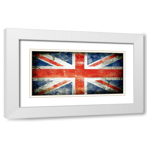 UK 1 White Modern Wood Framed Art Print with Double Matting by Robins, John H.