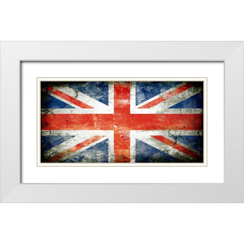 UK 1 White Modern Wood Framed Art Print with Double Matting by Robins, John H.
