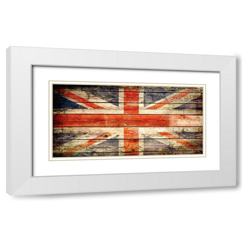 UK 2 White Modern Wood Framed Art Print with Double Matting by Robins, John H.