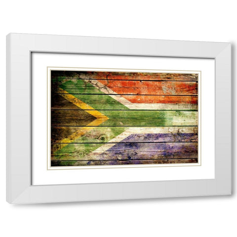 South Africa 2 White Modern Wood Framed Art Print with Double Matting by Robins, John H.