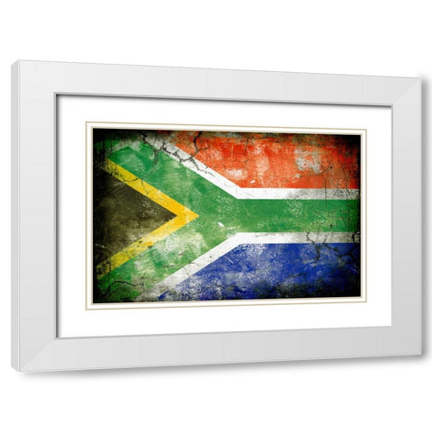 South Africa 1 White Modern Wood Framed Art Print with Double Matting by Robins, John H.