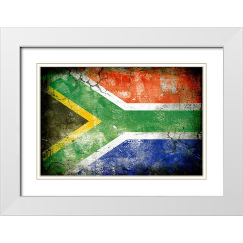 South Africa 1 White Modern Wood Framed Art Print with Double Matting by Robins, John H.
