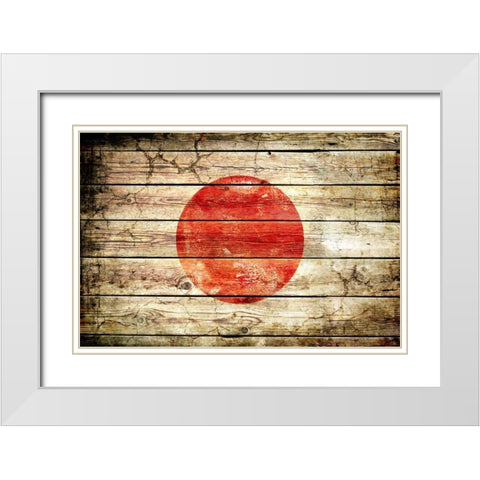 Japan 2 White Modern Wood Framed Art Print with Double Matting by Robins, John H.