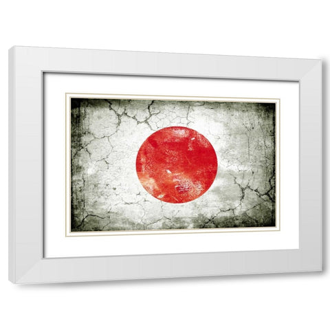 Japan 1 White Modern Wood Framed Art Print with Double Matting by Robins, John H.