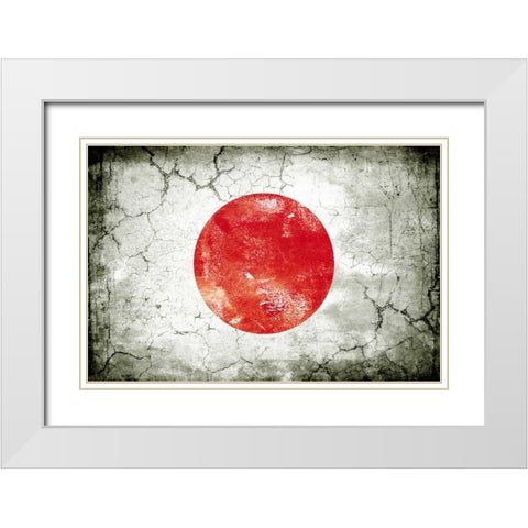 Japan 1 White Modern Wood Framed Art Print with Double Matting by Robins, John H.