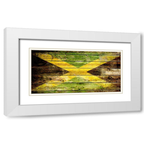 Jamaica 2 White Modern Wood Framed Art Print with Double Matting by Robins, John H.