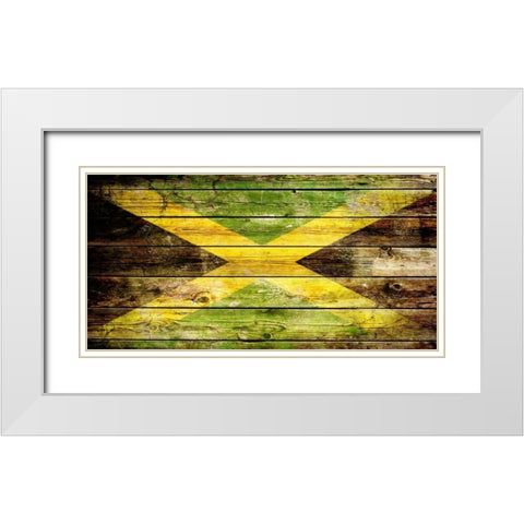 Jamaica 2 White Modern Wood Framed Art Print with Double Matting by Robins, John H.