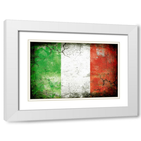Italy 1 White Modern Wood Framed Art Print with Double Matting by Robins, John H.