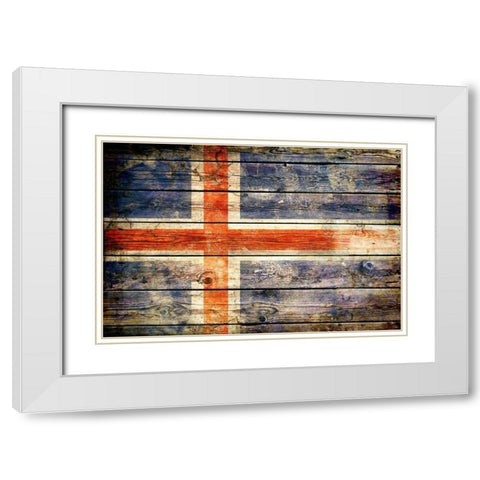 Iceland 2 White Modern Wood Framed Art Print with Double Matting by Robins, John H.