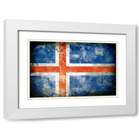 Iceland 1 White Modern Wood Framed Art Print with Double Matting by Robins, John H.