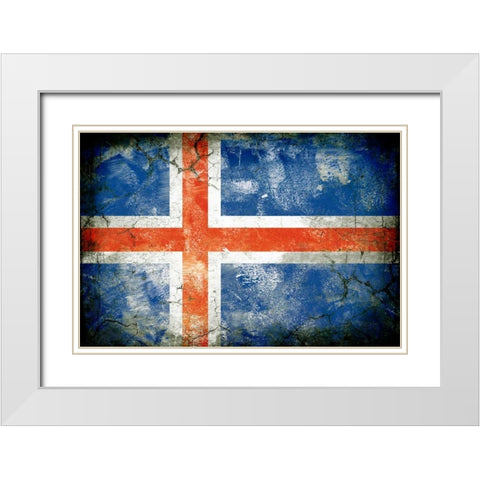 Iceland 1 White Modern Wood Framed Art Print with Double Matting by Robins, John H.