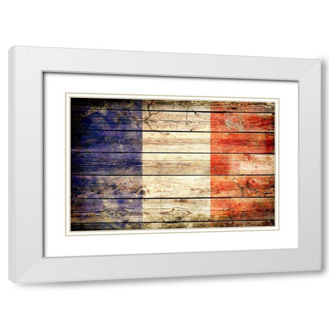 France 2 White Modern Wood Framed Art Print with Double Matting by Robins, John H.