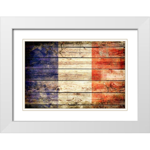 France 2 White Modern Wood Framed Art Print with Double Matting by Robins, John H.