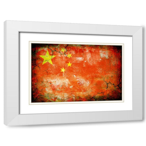 China 1 White Modern Wood Framed Art Print with Double Matting by Robins, John H.