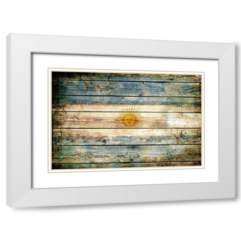 Argentina 2 White Modern Wood Framed Art Print with Double Matting by Robins, John H.