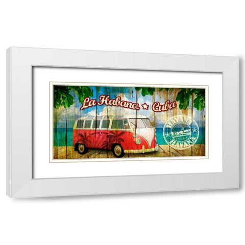 Van Havana White Modern Wood Framed Art Print with Double Matting by Robert, Paul