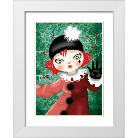 Harlequin White Modern Wood Framed Art Print with Double Matting by Yuste, Patricia