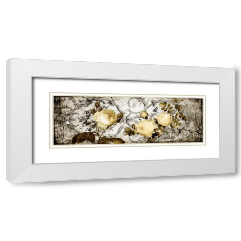 Collage Vintage III White Modern Wood Framed Art Print with Double Matting by Willow, Susan P.