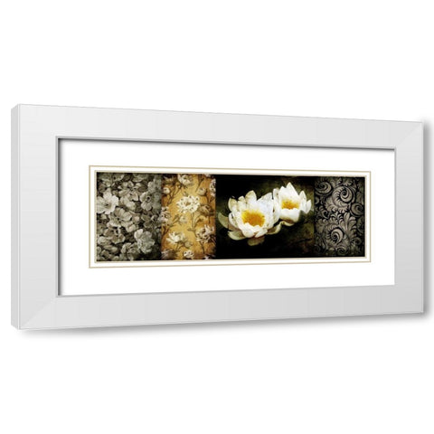 Collage Vintage II White Modern Wood Framed Art Print with Double Matting by Willow, Susan P.