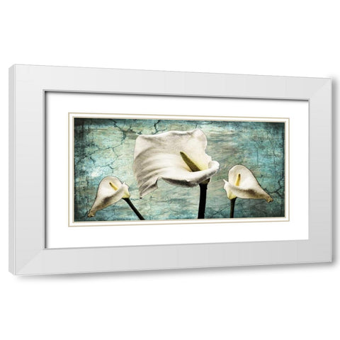 Callas I White Modern Wood Framed Art Print with Double Matting by Willow, Susan P.