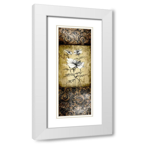 Brown Vintage II B White Modern Wood Framed Art Print with Double Matting by Willow, Susan P.