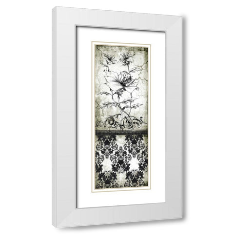 Rose Vintage II A White Modern Wood Framed Art Print with Double Matting by Willow, Susan P.