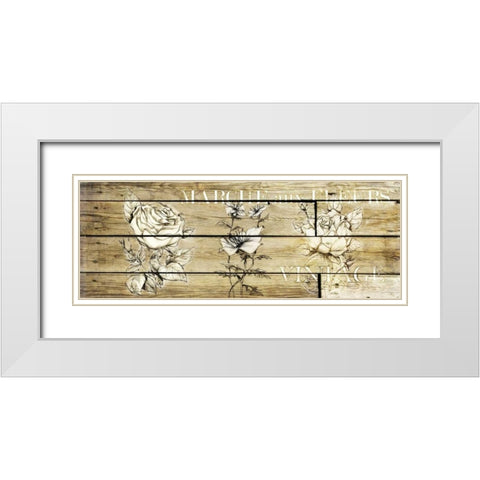 Wood Vintage White Modern Wood Framed Art Print with Double Matting by Willow, Susan P.