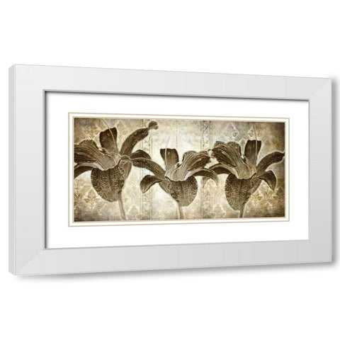 Retro touch White Modern Wood Framed Art Print with Double Matting by Willow, Susan P.